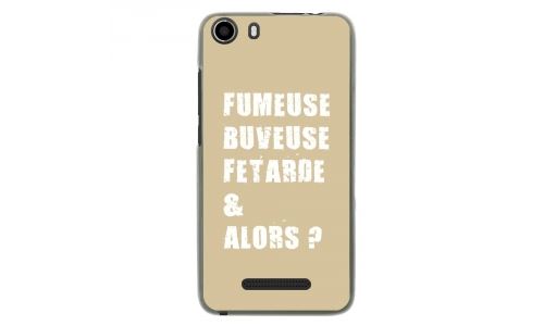 Coque souple pour Wiko Lenny 2 avec impression Motifs fumeuse et alors taupe