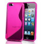 Housse etui coque pochette silicone gel pour Apple iPhone 5C + film ecran - ROSE - htdmobiles