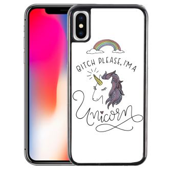 فاز Coque pour iPhone XS MAX bitch please unicorn licorne