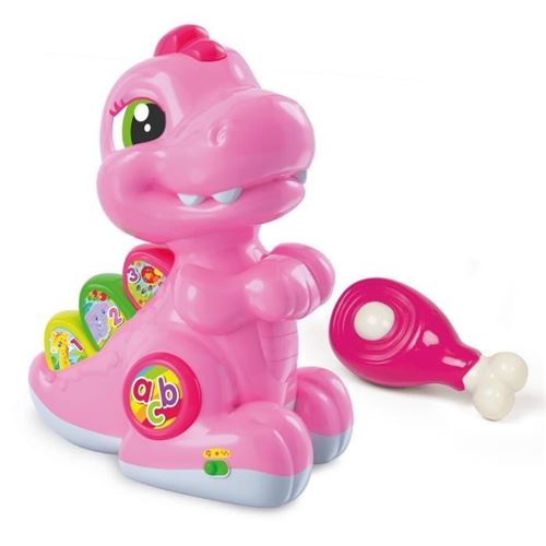 CLEMENTONI Baby - Baby T-rex rose avec détecteur - Jeu d'éveil