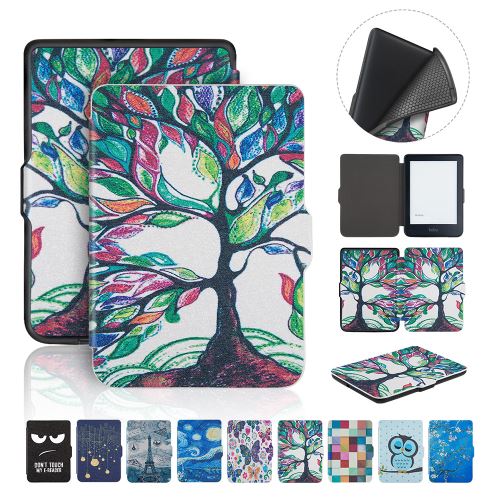 WISETONY® Etui en PU Arbre heureux pour votre Kobo Clara HD