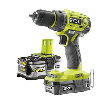 Perceuse-visseuse One+ 18 V Li-Ion 2.0 / 5.0 Ah 13 mm 2 vitesses avec sac à outils R18DD7- - 1