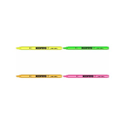Kores surligneur stylo pte biseautée 0,5-3,5mm jaune tm36201