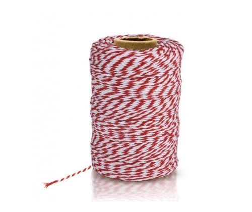 Ficelle à Cuisine Bicolore Rouge et Blanc 100% Coton DIY