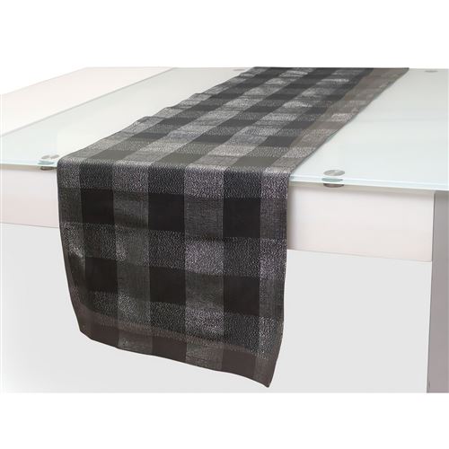 Chemin de table en coton LYAM Gris