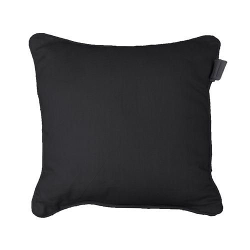 Coussin passepoil 60 x 60 cm coton uni panama Noir