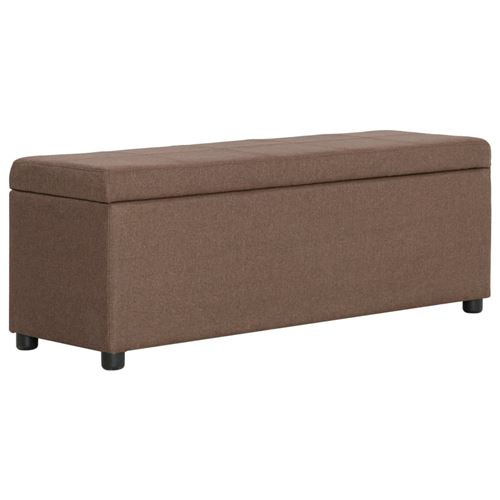 Chunhe Banc avec compartiment de rangement 116 cm Marron Polyester AB281320