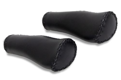 Selle Orient poignées en cuir 22 x 135 mm noir par paire