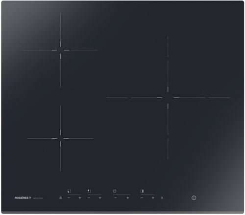 Rosières RID33 - Table de cuisson à induction - 3 plaques de cuisson - Niche - largeur : 56 cm - profondeur : 49 cm - noir - avec avant biseauté