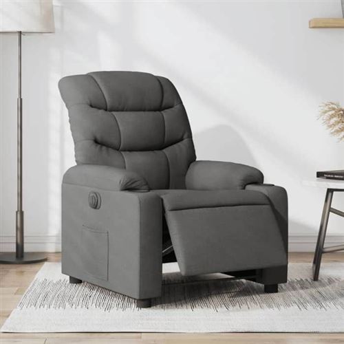 Non Communiqué Gris Vidaxl Fauteuil Électrique Réglable Tissu Foncé