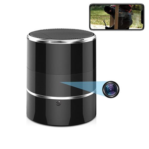 Enceinte Portable Caméra Espion 1080p 5MP Mouvement IR Enceinte WiFi