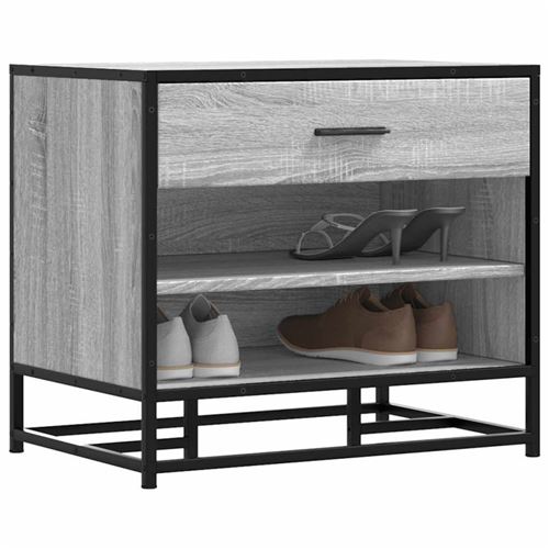Vidaxl Gris Banc À Chaussures Sonoma - Image 3