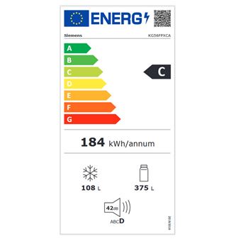 réfrigérateur combiné 70cm 483l nofrost - kg56fpxca