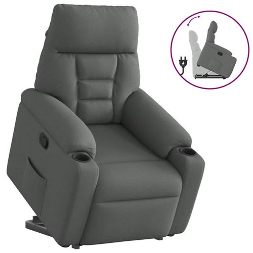 Non Communiqué Gris Foncé Fauteuil Inclinable Tissu