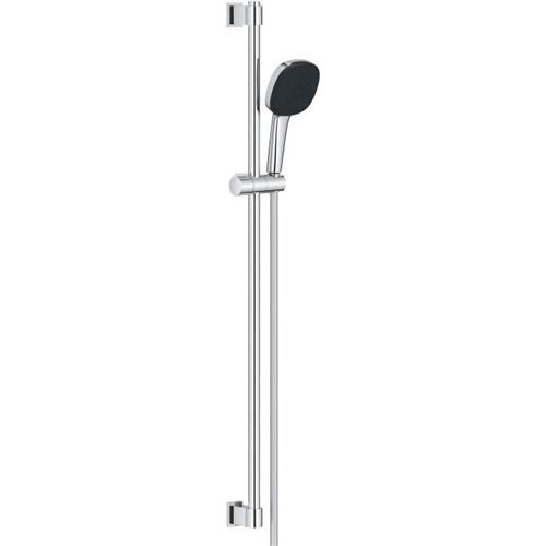 Non Communiqué Chrome Ensemble De Douche Avec Pommeau 3 Jets, Barre 90Cm Et Flexible - Grohe Vitalio Comfort 110 26932001 - Economie D'eau - Chromé