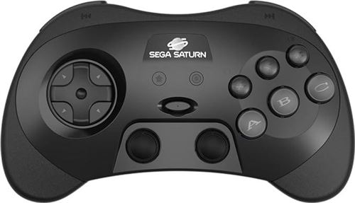RetroBit Sega Saturn 2.4Ghz Pro Black