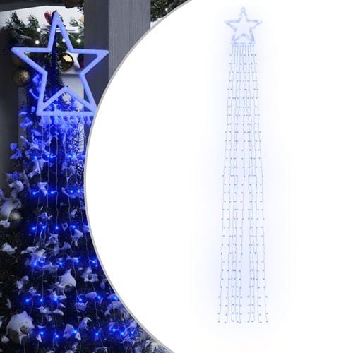 Arbre De Noël Lumineux Sur Mât De Drapeau 3000 Led Bleu 800 Cm Vidaxl à  Prix Carrefour