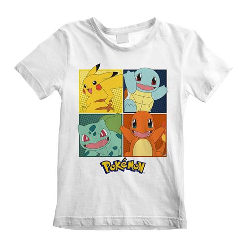 Les places des personnages Pokémon pour enfants T-shirt blanc: 5-6 ans