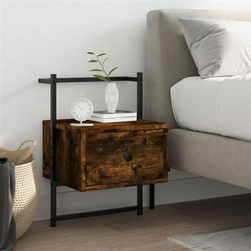 VIDAXL - Table de chevet murale - Chêne - 35x30x51 cm - Image 3