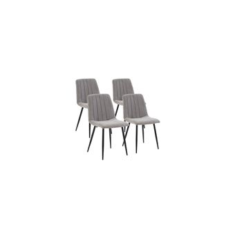 Lot de 4 chaise vs venta stock en plastique non empilable non pliable H. 84 cm exterieur gris - 1