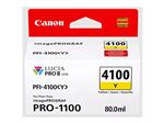 Canon PFI-4100 Y - 80 ml - jaune - original - boîte de suspension - réservoir d'encre - pour imagePROGRAF PRO-1100