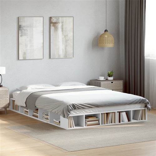 Non Communiqué Blanc Cadre De Lit Sans Matelas 140X200 Cm