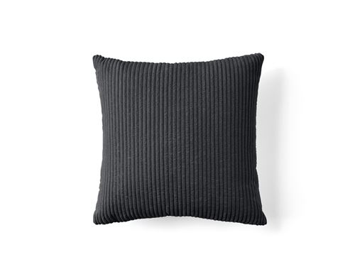 Non Communiqué Gris Foncé Selma - Coussin - En Velours Côtelé - 50X50 Cm