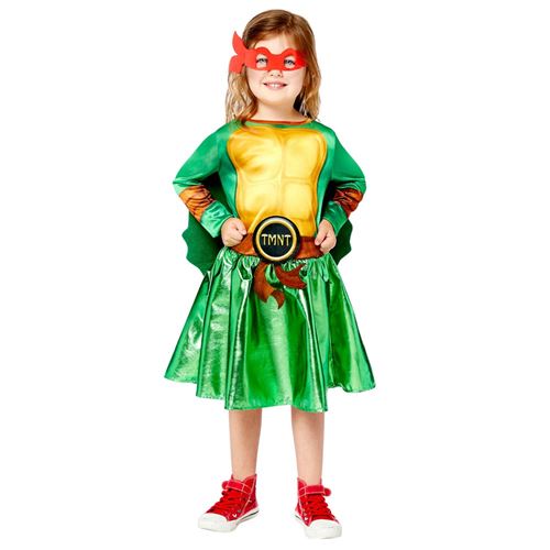 Déguisement Tortue Ninja Mutant Fille 4/6 Ans Vert 9909141 Amscan 4/6 ANS - 9909141 AMSCAN