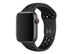 Apple 44mm Nike Sport Band - Bracelet de montre pour montre intelligente - taille S/M & M/L - noir, anthracite - démo - pour Watch (42 mm, 44 mm)