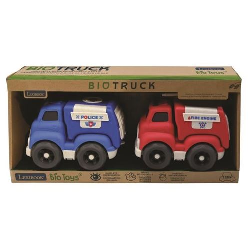 Pack de police et camion de pompier - 18 cm