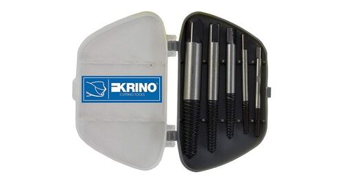 Krino 10067101 extracteurs pour vis, set de 5 pièces, acier, 1-5 mm