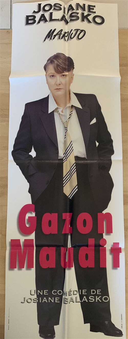 Affiche de Cinéma Originale - GAZON MAUDIT - Josiane BALASKO - 60x160cm