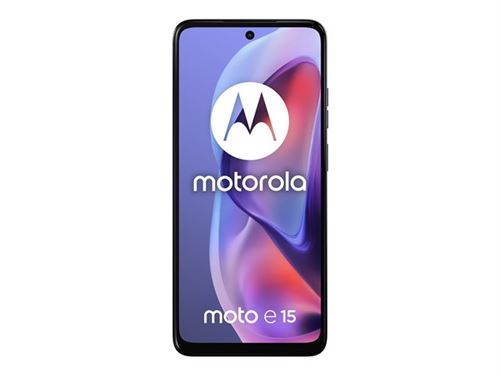 Motorola Moto E15 - 4G smartphone - double SIM - RAM 2 Go / Mémoire interne 64 Go - microSD slot - Écran LCD - 6.67 - 1604 x 720 pixels (90 Hz) - rear camera 32 MP - front camera 8 MP - lavande fraîche