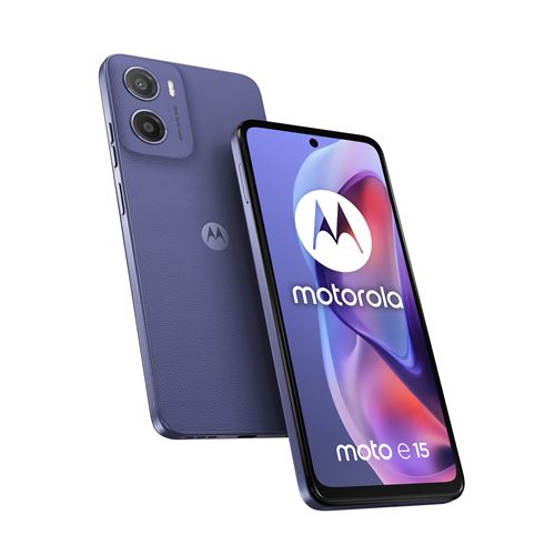 Smartphone Motorola Moto E15 6,67 Double SIM 64 Go lavande fraîche