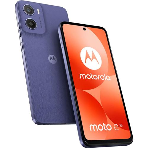 Smartphone Motorola Moto E15 6,67 Double SIM 64 Go lavande fraîche