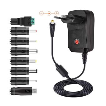 30W Adaptateur Secteur Universel AC à DC 3V 4.5V 5V 6V 7.5V 9V 12V 1A 2A Alimentation, Adaptateur Multi-Tension avec Port USB 5V 2A - Informatique
