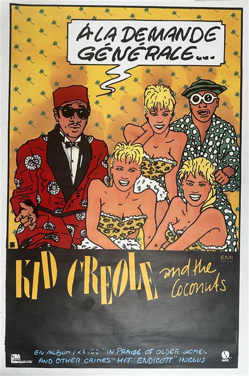 Affiche - Kid Creole and the Coconuts - 1985 - In Praise of Older Women - 80x120cm