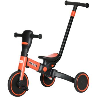 LaiZere!!! Tricycle évolutif Bébé 4 en1| Poussette Vélo Enfant de 10 à 36  Mois | Gris 