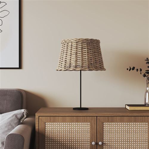 vidaXL Abat-jour marron Ø45x28 cm osier