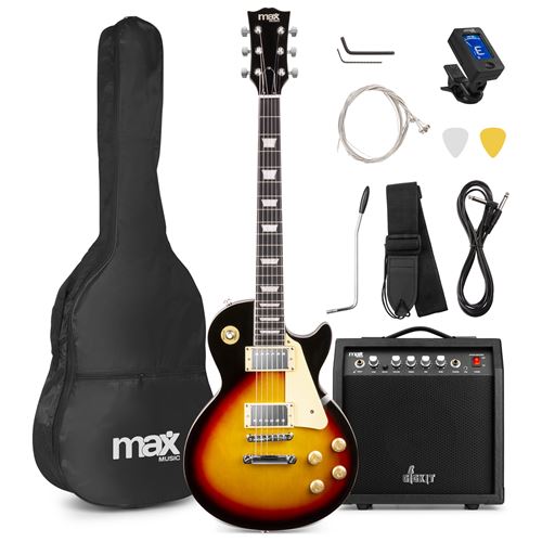 Rocktile ST Pack Guitare électrique set sunburst y compris amplificateur,  sac, accordeur, câble