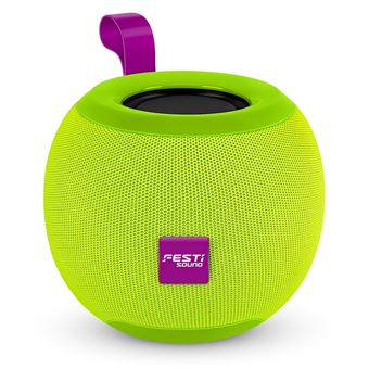 Enceinte Bluetooth Autonome sur Batterie Festi One - BT 5.0 / Carte Micro-SD / USB / FM - Coloris Vert - 1