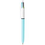 Stylo bille BIC Fun 4 couleurs rechargeable et rétractable Lilas