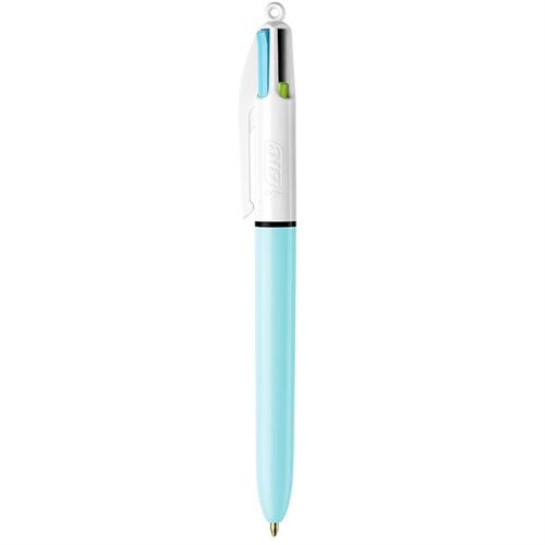 Bic Bleu Stylo Bille Fun 4 Couleurs Rechargeable Et Rétractable Lilas