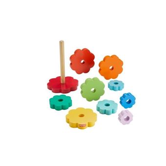 Fisher-Price-Empileur d'Anneaux avec 10 pieces en bois HXT77 - 1