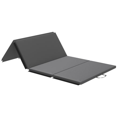 Non Communiqué Gris Tapis De Gym Yoga Fitness Pliable - Poignée - Revêtement Synthétique