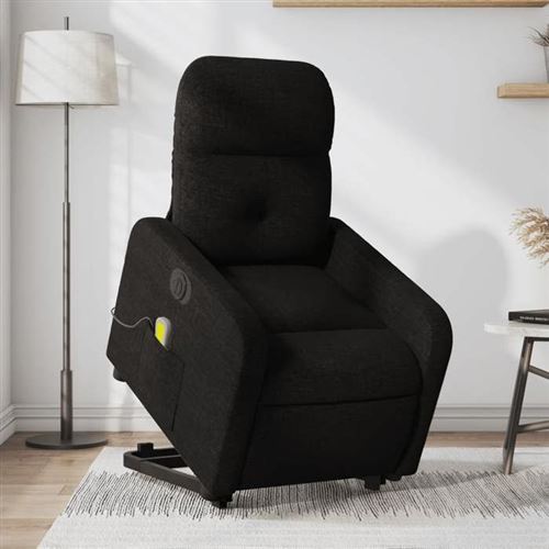 Non Communiqué Noir Vidaxl Fauteuil De Relaxation, Massage, Inclinable Électrique Réglable Tissu