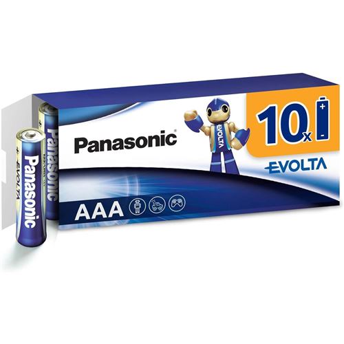 PANASONIC EVOLTA Pack 10 piles Alcalines Ultimate AAA/LR03 1,5V