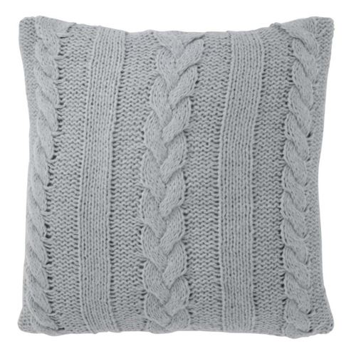 Non Communiqué Gris Coussin Déco Tricoté "Twist" 45X45cm