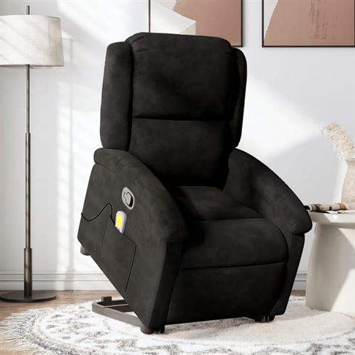 Non Communiqué Noir Vidaxl Fauteuil De Massage, Relaxation Velours