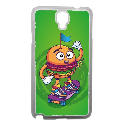 Coque Burger Fond Vert Compatible Samsung Note 3 Neo Transparent